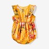 PATPAT Family Matching Mommy and Me Floral  Strap Midi Dresses and Splicing Short-sleeve T-shirts Sets - 2 of 4