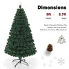 Costway 5'/6'/7'Pre-Lit Fiber Optic Christmas Tree Multicolor Lights - 3 of 4