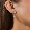 SHINE by Sterling Forever Esti CZ Flower & Pearl Drop Stud Earrings - 2 of 4