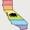 Adult Design By Humans California State Bear Pride Rainbow Flag By mellowrainbowT-Shirt - 2 of 2