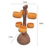 Halloween Pumpkin Snack Bowl Stand, Wooden Cupcake Stand Halloween Candy Bowl, Collapsible Party Trays, Pumpkin Snack Holder Party Favor Supplies, 6 - 4 of 4