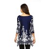 Women's Scoop Neck Printed Yanette Tunic Top - White Mark - 3 of 4