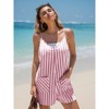 EXLURA Women's Summer Casual Sleeveless Striped Rompers Loose Spaghetti Strap Overalls 2025 Jumpsuits Vacation Beach Outfits - 3 of 4
