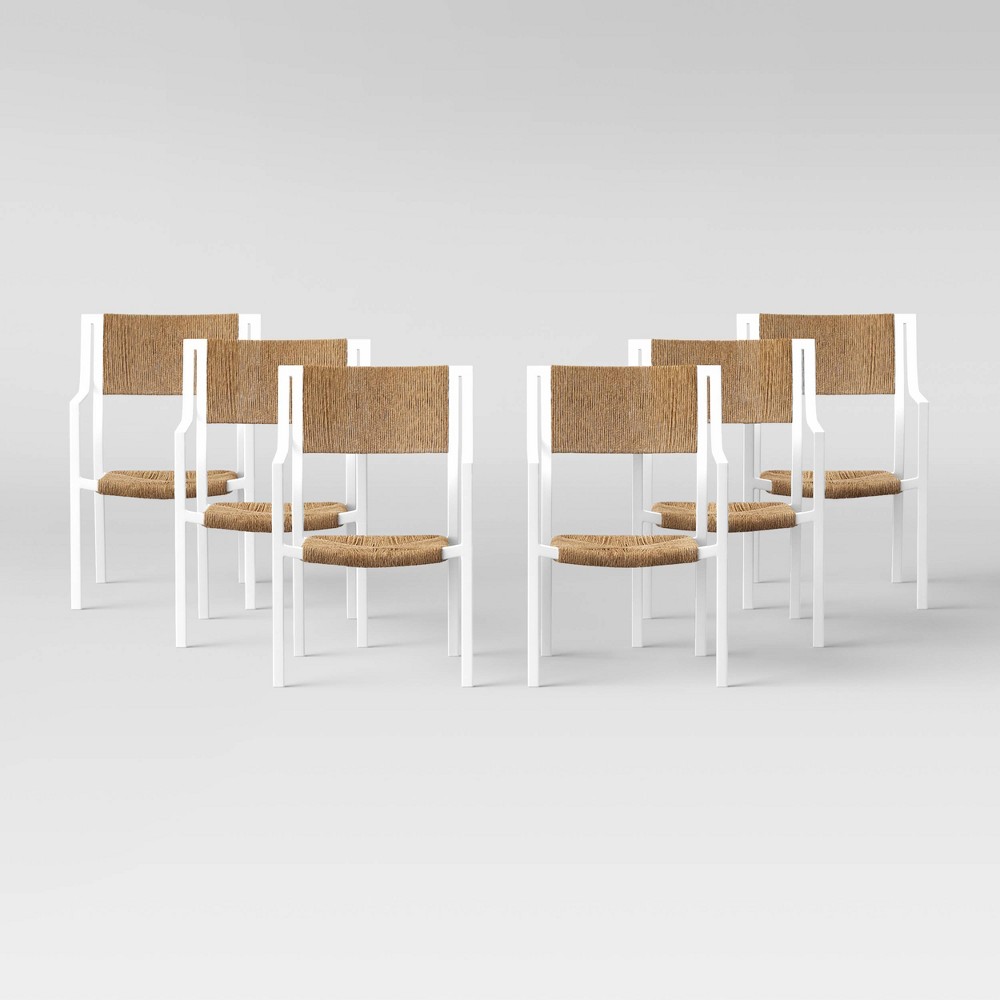 Buchanan 6pk Patio Dining Chair – White – Threshold  – Patio and Outdoor​