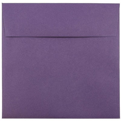 JAM Paper 8.5 x 8.5 Square Invitation Envelopes Dark Purple 563912527I