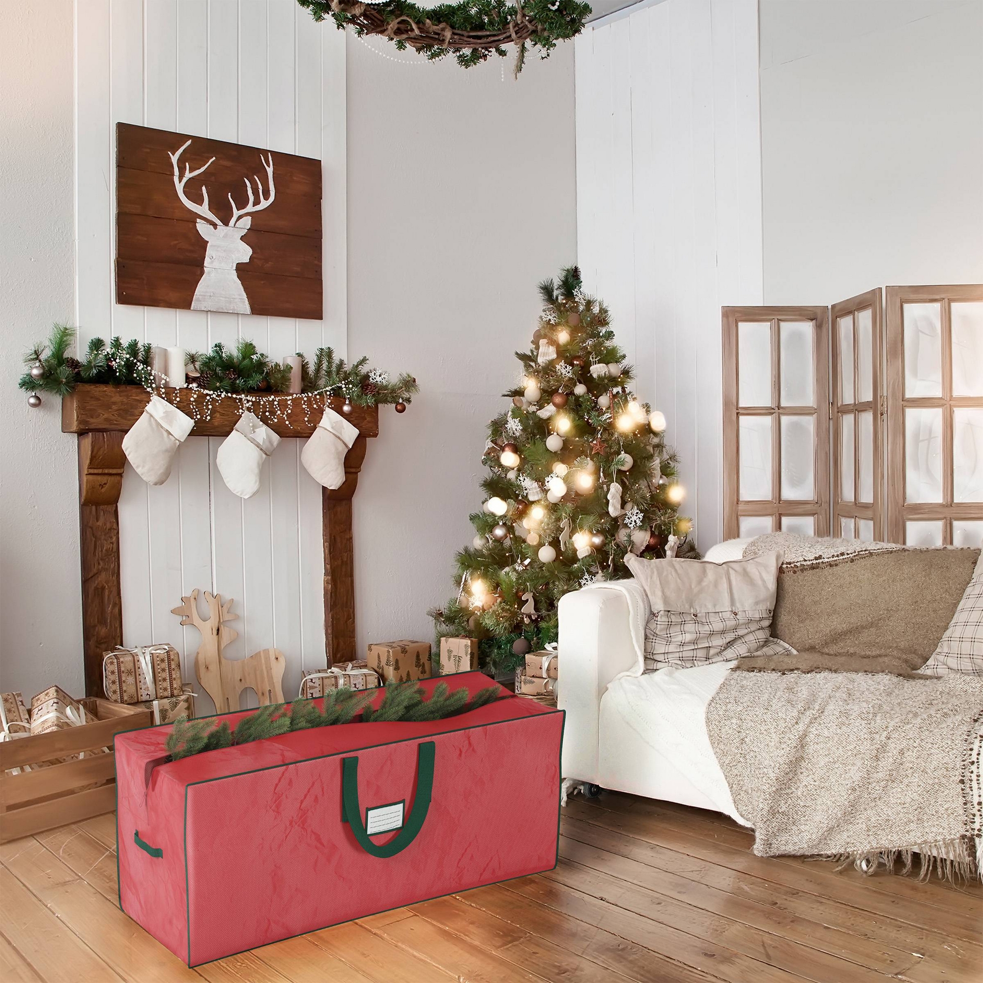 Elf Stor Christmas Tree Bag 7.5' Tree Red