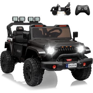Ride On Toys, Adjustable Car Body, 2 Seater 24V Toddler Car, Ride On Car with Remote Control, Ride On Truck w/ 4-Wheeler Suspension - 1 of 4
