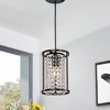 5.91" x 5.91" x 49.03" 6-Light Chalte Pendant Black - Warehouse Of Tiffany: ETL Listed, Crystal Shade, Metal Body - 2 of 4