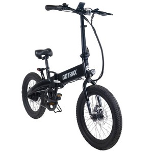 GOTRAX Adult F1 20" Step Over Electric Hybrid Bike - Black - 1 of 4