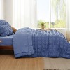 Bedsure | 7 Pcs Bedding Set in Textured White Plaid Seersucker - 4 of 4