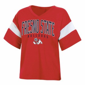 NCAA Fresno State Bulldogs Women's Jersey T-Shirt - 1 of 3