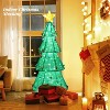 VINGLI 6FT Pop Up Christmas Tree with Lights and Decorations, Pre-lit Xmas Tree with 200 LED Lights, Top Star, Metal Base - 3 of 4
