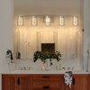DORESshop 33 in. 35-Watt 5-Light Brushed Nickel Crystal LED Integrated Vanity Light for Bathroom, 3000/4000/6000K Adjustable - 3 of 4