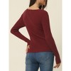 Seta T Women's V Neck Wrap Long Sleeve Criss Cross Casual Pullover Sweater - 4 of 4