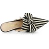 Allegra K Women's Pointed Toe Stripe Bow Slip-on Stiletto Heel Slides Mules - 4 of 4