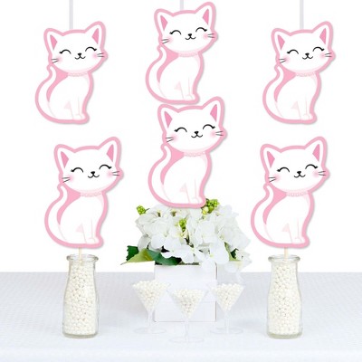 Big Dot of Happiness Purr-fect Kitty Cat - Decorations DIY Kitten Meow Baby Shower or Birthday Party Essentials - Set of 20