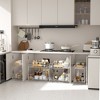 2-Tier Pull-Out Organizer under Cabinet Storage for Kitchen with Wooden Handle - 3 of 4