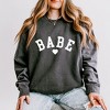 Simply Sage Market Women's Lightweight Garment Dyed Graphic Sweatshirt Babe Heart - 2 of 4