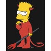 Men's The Simpsons Devil Bart Long Sleeve Shirt - 2 of 4