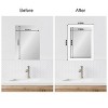 Amanti Art Mirror Makeover Bathroom Mirror Frame Border Kit - Fully Assembled Peel and Stick Frame - Mirror NOT Included - Cabinet White Narrow Trim - 4 of 4