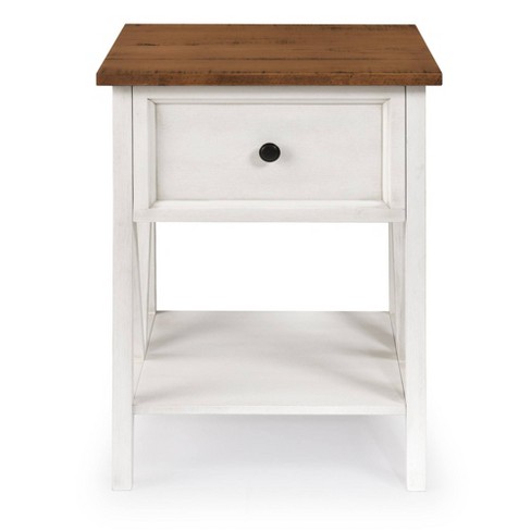 Farmhouse end deals table white