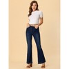 Allegra K Women's Retro High Waist Stretchy Flare Denim Jeans - 3 of 4