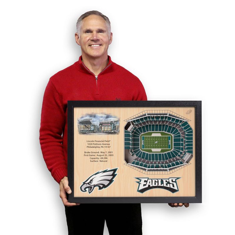 NFL Philadelphia Eagles 25-Layer StadiumViews 3D Wall Art, 4 of 6