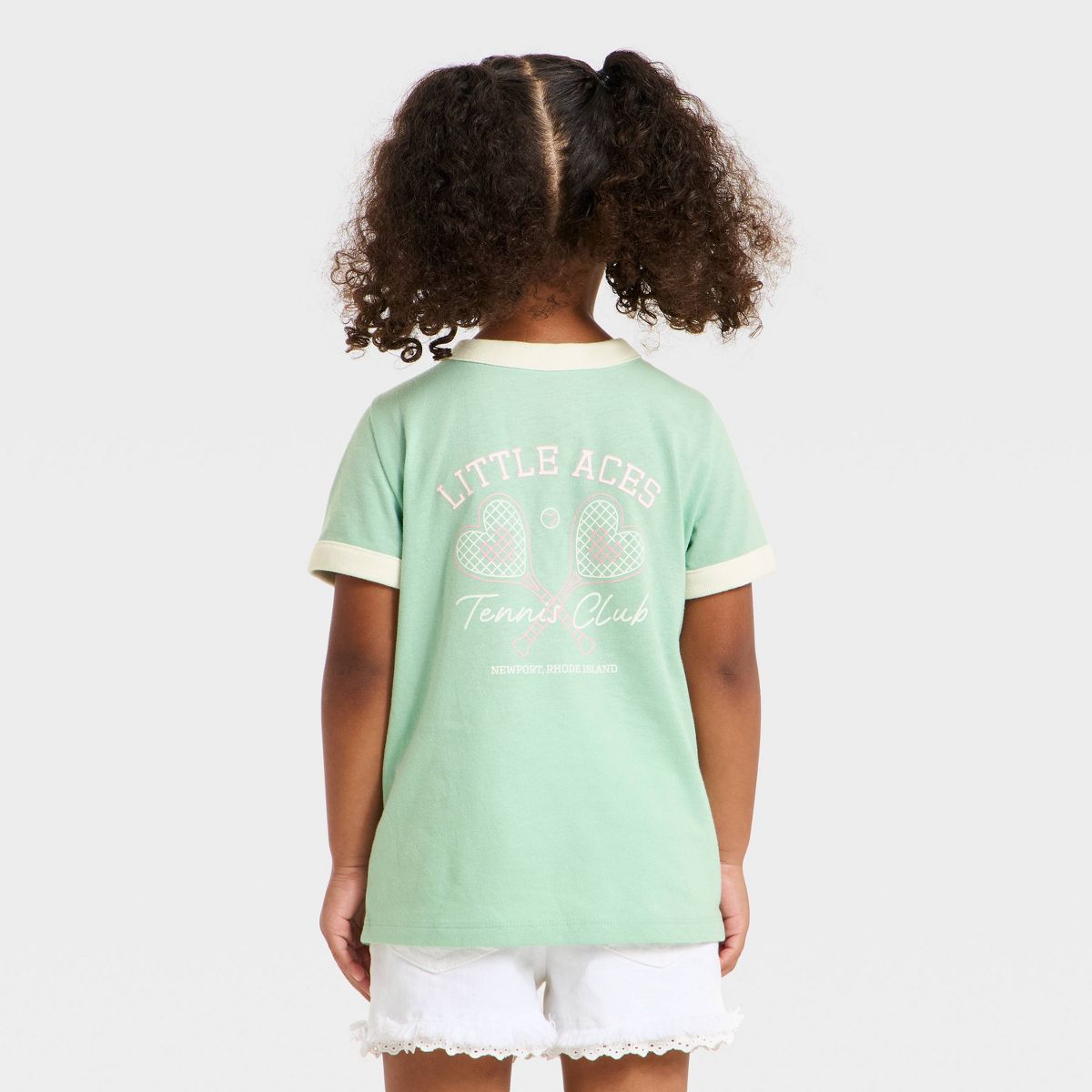 Toddler Girls' Little Aces T-Shirt - Cat & Jack™ Light Mint Green - thumbnail 3