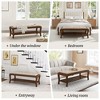Arceso Bedroom Bench, 49" End of Bed Bench with Shelf, PU Leather Upholstered Entryway Bench with Wooden Legs, Storage Ottoman Bench for Bedroom - 4 of 4