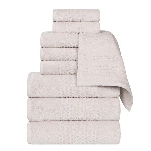 Zero Twist Waffle Textured Cotton Medium Weight Towel Set by Blue Nile Mills - 1 of 4