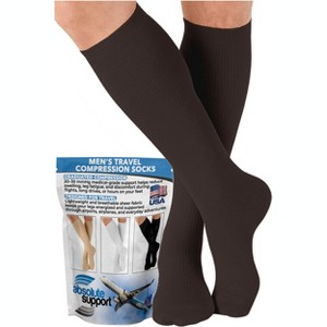 Absolute Support Men’s 20–30mmHg Graduated Compression Socks, Knee High – Medical Support for Travel, Varicose Veins & Swelling, A104T - 1 of 4