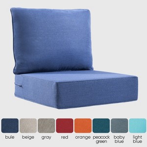 Gymojoy Outdoor Deep Seat Cushion Set 24 x 24 x 6 Inch - 1 Pair - 1 of 4