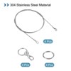 Unique Bargains Lanyard Cable Rope with Key Ring Keychains Silver 4 Pcs - 4 of 4