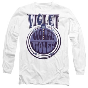 Men’s Willy Wonka And The Chocolate Factory Turning Violet, Violet Long Sleeve T-Shirt - 1 of 4