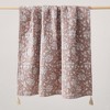 Lush Décor Zara Floral Block Reversible Cotton Throw Blanket Terracotta Single 50x60 - 3 of 4