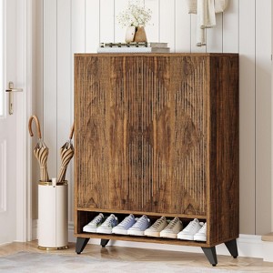 Tribesigns Shoe Cabinet with Doors, 6-Tier Entryway Shoe Storage Cabinet with Adjustable Shelves, for Living Room, Bedroom - 1 of 4