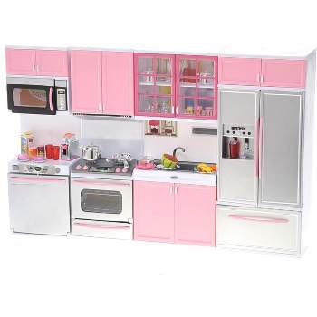 Ready! Set! play! Link Little Princess Modern Mini Kitchen Playset W/ Dishwasher And Microwave