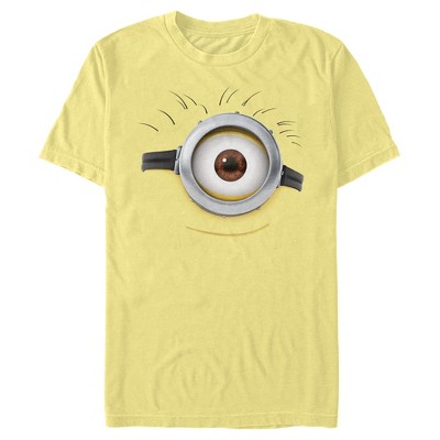 Men's Despicable Me Minions Carl Side Smile Big Face T-shirt - Banana ...