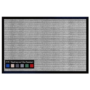 A1HC Indoor Outdoor Doormat, Non-Slip Rubber Mat for Entrance, Patio, Garage and Office - Stripe - 1 of 4