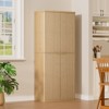 71.65"H Kitchen Pantry, Modern Fluted Wood Storage Cabinet, 6 Shelves, Walnut-- Frevyn - 3 of 4