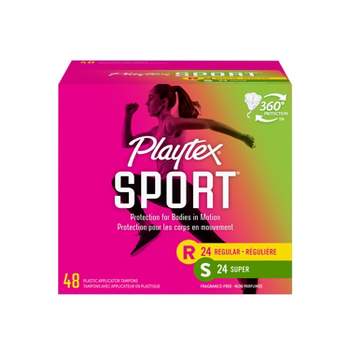 Playtex Sports Plastic Unscented Multipack Tampons - 48ct