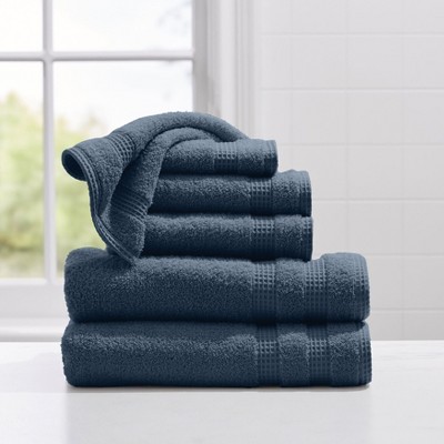 BrylaneHome 6Pc Waffle Thermal Quick Dry Bath Set