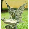 SPI Home Fairy Bird Feeder – 14" H Whimsical Bronze Metal Garden Sculpture with Tray - 2 of 3
