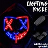 Joyfy Halloween 3 Modes Glow-in-the-Dark Mask & Gloves for Adults & Kids Cosplay Costume (Red & Blue), LED Light-Up Trick-or-Treat & Party Dress-Up - 2 of 4