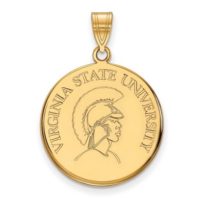 Black Bow Jewelry 10k Yellow Gold Virginia State Trojans NCAA Large Pendant