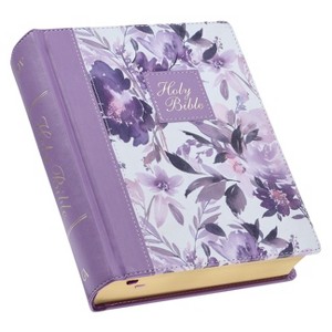 KJV Holy Bible, Note-Taking Bible, Faux Leather Hardcover - King James Version, Purple Floral Printed - 1 of 1