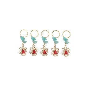 Unique Bargains Christmas Elements Hair Ring Pendants 6 Pcs - 1 of 4