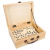 WE Games Double 6 Dominoes - Ivory with Wooden Treasure Box - 2 of 4