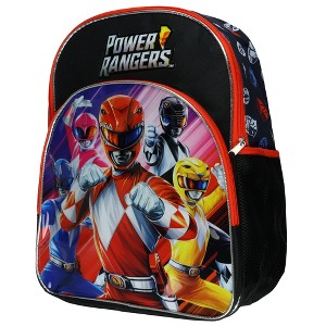 Mighty Morphin Power Rangers Backpack Legends Never Die 16" School Bookbag Black - 1 of 4
