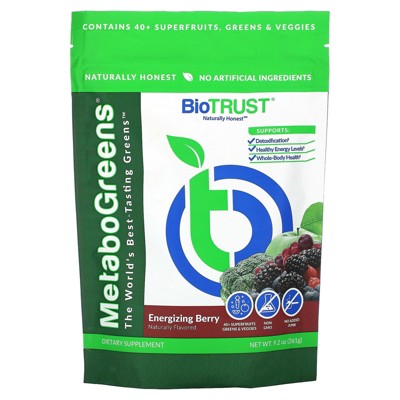 BioTRUST MetaboGreens, Energizing Berry, 9.2 oz (261 g)